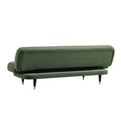 Solna 2-Seater Sofa Bed, Moss Green Velvet -Best Furniture Shop GCSF 2277 MOSS VEL WB6