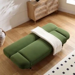 Solna 2-Seater Sofa Bed, Moss Green Velvet -Best Furniture Shop GCSF 2277 MOSS VEL scene3