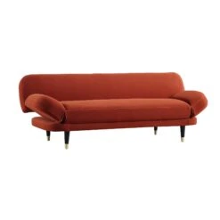 Solna 2-Seater Sofa Bed, Rust Velvet -Best Furniture Shop GCSF 2277 RUST VEL WB2