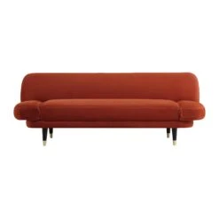Solna 2-Seater Sofa Bed, Rust Velvet -Best Furniture Shop GCSF 2277 RUST VEL WB3