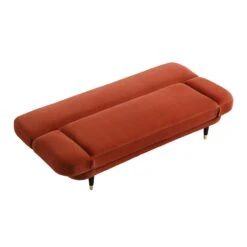 Solna 2-Seater Sofa Bed, Rust Velvet -Best Furniture Shop GCSF 2277 RUST VEL WB7
