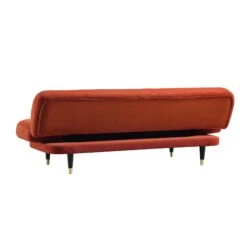 Solna 2-Seater Sofa Bed, Rust Velvet -Best Furniture Shop GCSF 2277 RUST VEL WB8