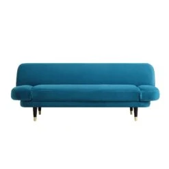 Solna 2-Seater Sofa Bed, Teal Velvet 23 Solna 2-Seater Sofa Bed, Teal Velvet -Best Furniture Shop GCSF 2277 TEAL VEL WB2