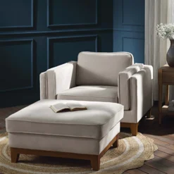 Dipley Champagne Velvet Sofa, 1-Seater -Best Furniture Shop GCSF 2339 CHAMP VEL 1ST scene2