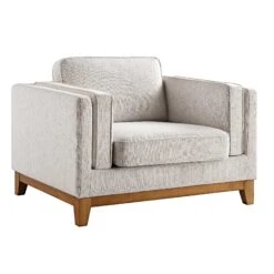 Dipley Oatmeal Fabric Sofa, 1-Seater -Best Furniture Shop GCSF 2339 OAT WOV 1ST WB2