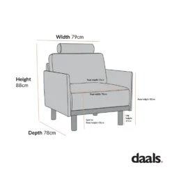 Timber Navy Blue Velvet Armchair -Best Furniture Shop GCSF 2348 1ST 2 3