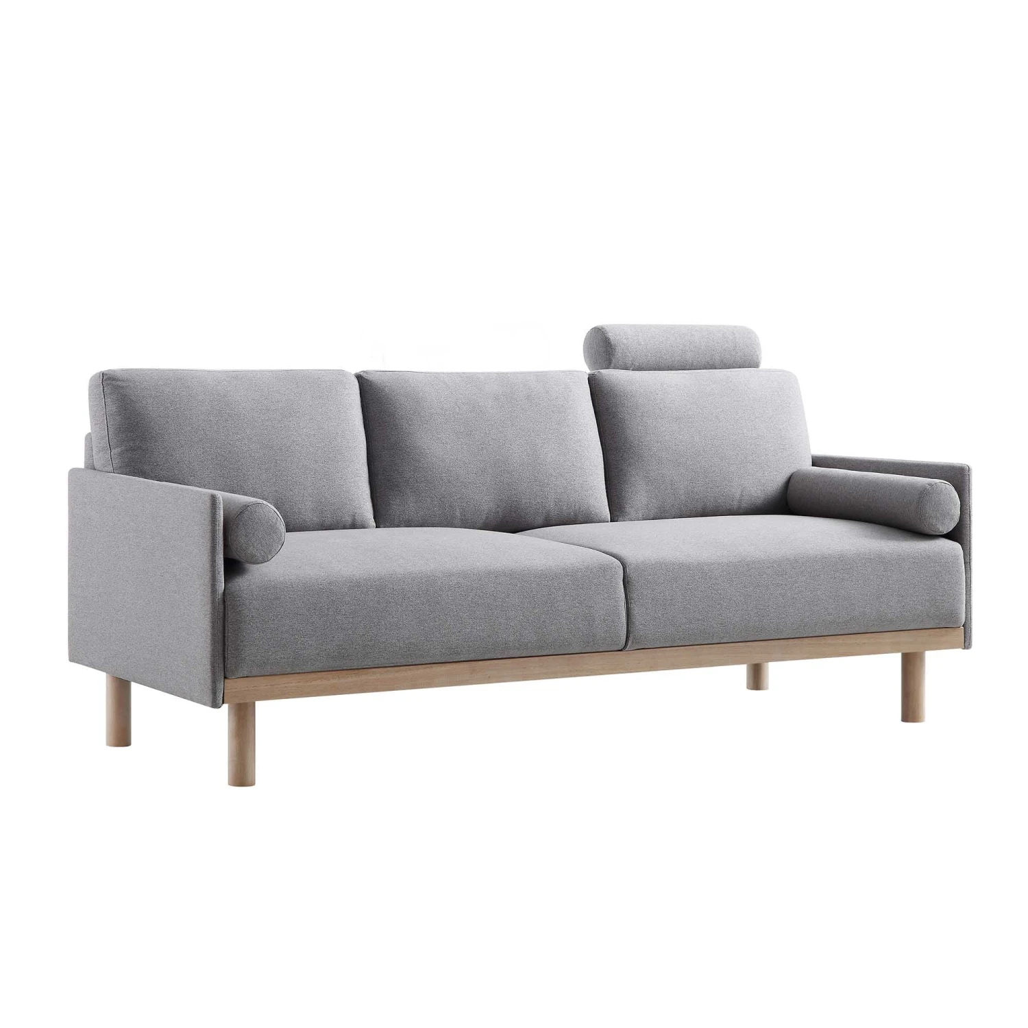 Timber Grey Marl Fabric Sofa, 3-Seater 6 Timber Grey Marl Fabric Sofa, 3-Seater - Image 6