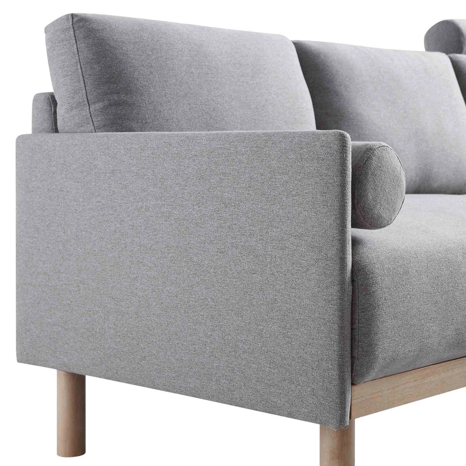 Timber Grey Marl Fabric Sofa, 3-Seater 12 Timber Grey Marl Fabric Sofa, 3-Seater - Image 12