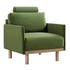 Timber Fern Green Velvet Armchair -Best Furniture Shop GCSF 2348 MOSS VEL 1ST WB1