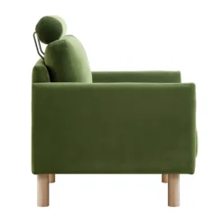 Timber Fern Green Velvet Armchair -Best Furniture Shop GCSF 2348 MOSS VEL 1ST WB4
