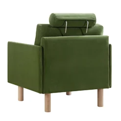Timber Fern Green Velvet Armchair -Best Furniture Shop GCSF 2348 MOSS VEL 1ST WB5