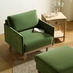 Timber Fern Green Velvet Armchair -Best Furniture Shop GCSF 2348 MOSS VEL 1ST scene3