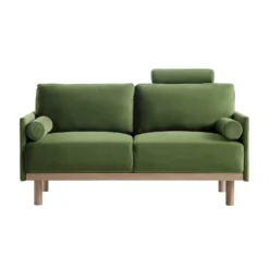 Timber Fern Green Velvet Sofa, 2-Seater -Best Furniture Shop GCSF 2348 MOSS VEL 2ST WB1