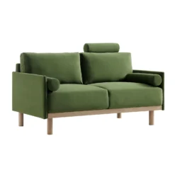 Timber Fern Green Velvet Sofa, 2-Seater -Best Furniture Shop GCSF 2348 MOSS VEL 2ST WB2