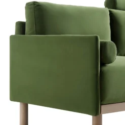 Timber Fern Green Velvet Sofa, 2-Seater -Best Furniture Shop GCSF 2348 MOSS VEL 2ST detail1