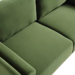 Timber Fern Green Velvet Sofa, 2-Seater -Best Furniture Shop GCSF 2348 MOSS VEL 2ST detail2