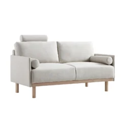 Timber Oatmeal Fabric Sofa, 2-Seater -Best Furniture Shop GCSF 2348 OAT FAB 2ST WB3