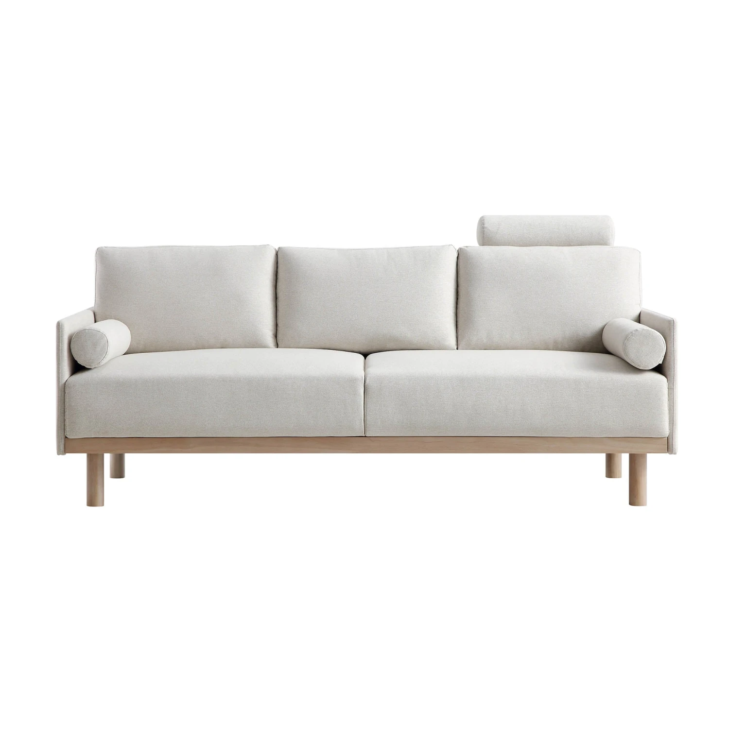 Timber Oatmeal Fabric Sofa, 3-Seater 4 Timber Oatmeal Fabric Sofa, 3-Seater - Image 4