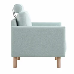 Timber Sage Green Fabric Armchair -Best Furniture Shop GCSF 2348 SAGE FAB 1ST WB3