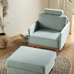 Timber Sage Green Fabric Armchair -Best Furniture Shop GCSF 2348 SAGE FAB 1ST scene3