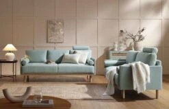 Timber Sage Green Fabric Sofa, 3-Seater -Best Furniture Shop GCSF 2348 SAGE FAB groupscene2 scaled