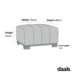 Belsize Beige Boucle Footstool With Wooden Base -Best Furniture Shop GCSF 2360 STOOL 1