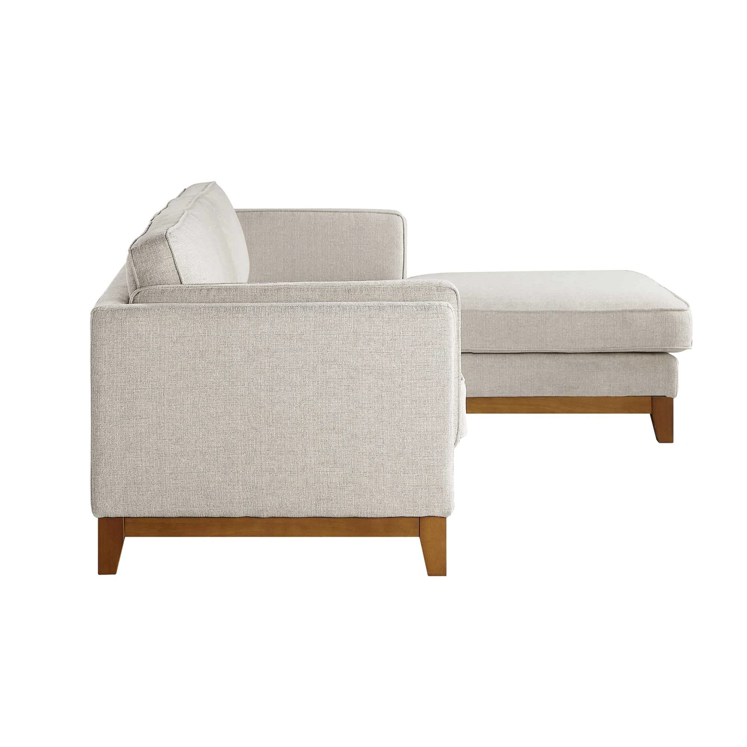 Dipley Oatmeal Woven Fabric Sofa, Grande Chaise Sofa Right Hand 8 Dipley Oatmeal Woven Fabric Sofa, Grande Chaise Sofa Right Hand - Image 8