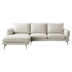 Obriel Oatmeal Fabric Sofa, Grande Chaise Sofa Left Hand -Best Furniture Shop GCSF 2400 OAT FAB LEFT WB2