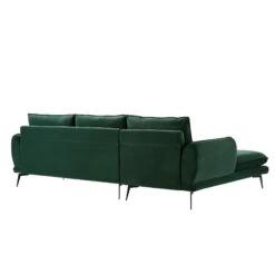 Obriel Forest Green Velvet Sofa, Grande Chaise Sofa Left Hand -Best Furniture Shop GCSF 2400 PINE VEL LEFT WB6