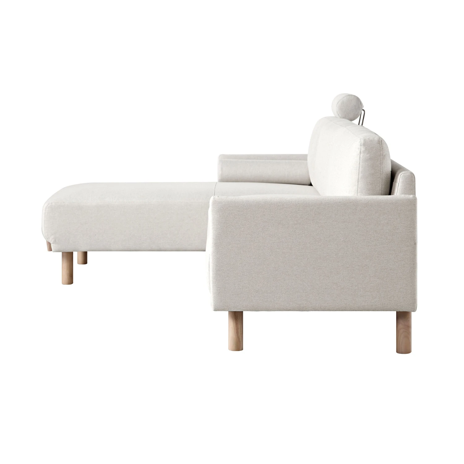 Timber Oatmeal Fabric Sofa, Large 3-Seater Chaise Sofa Left Hand 10 Timber Oatmeal Fabric Sofa, Large 3-Seater Chaise Sofa Left Hand - Image 10