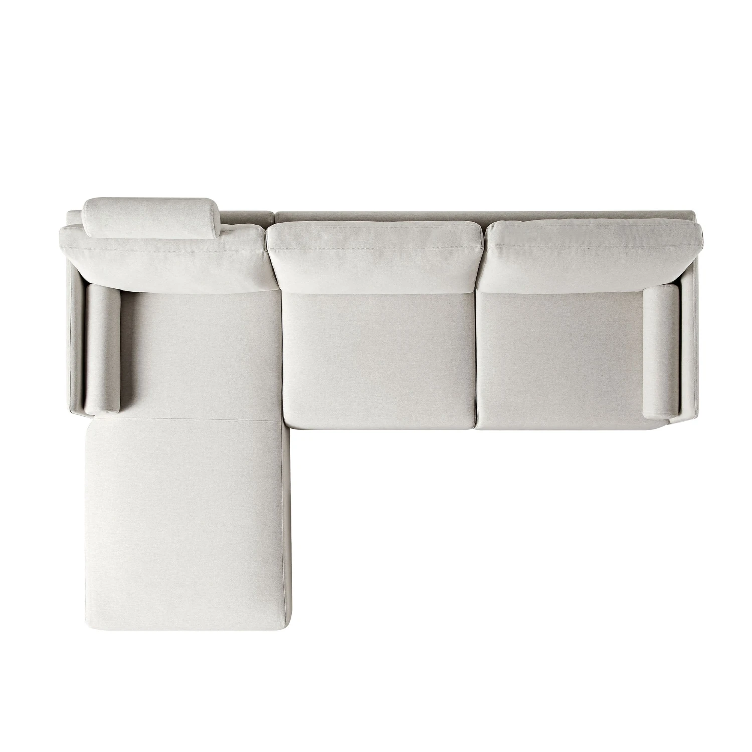 Timber Oatmeal Fabric Sofa, Large 3-Seater Chaise Sofa Left Hand 8 Timber Oatmeal Fabric Sofa, Large 3-Seater Chaise Sofa Left Hand - Image 8