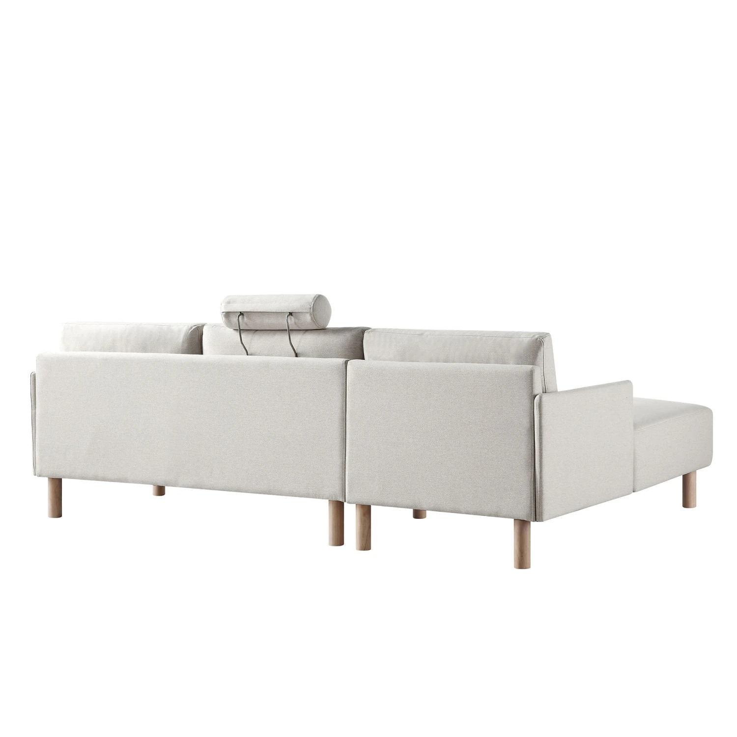 Timber Oatmeal Fabric Sofa, Large 3-Seater Chaise Sofa Left Hand 11 Timber Oatmeal Fabric Sofa, Large 3-Seater Chaise Sofa Left Hand - Image 11