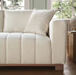 Belsize Beige Boucle Sofa With Wooden Base, Large Chaise Left Hand -Best Furniture Shop GCSF 2404 BEIGE BOU RIGHT detail1