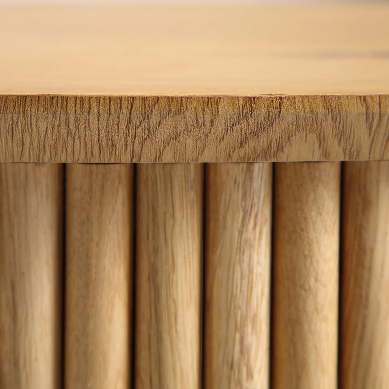 Maru Oak Round Coffee Table With Storage, Oak 10 Maru Oak Round Coffee Table With Storage, Oak - Image 10