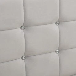 Chastleton Upholstered Bed With Diamante Headboard (Grey Velvet) -Best Furniture Shop JAH 01 GREYVEL detail2
