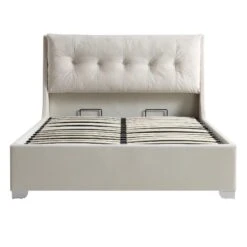 Hadley Champagne Velvet Ottoman Storage Bed -Best Furniture Shop JAH 010 CHAMPVEL WB1