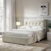 Hadley Champagne Velvet Ottoman Storage Bed