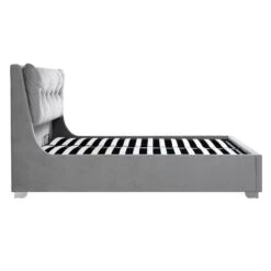 Hadley Grey Velvet Ottoman Storage Bed -Best Furniture Shop JAH 010 GREYVEL WB5
