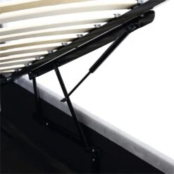 Hadley Grey Velvet Ottoman Storage Bed -Best Furniture Shop JAH 010 GREYVEL detail3