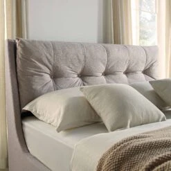 Hadley Stone Fabric Ottoman Storage Bed -Best Furniture Shop JAH 010 SAND FAB scene3