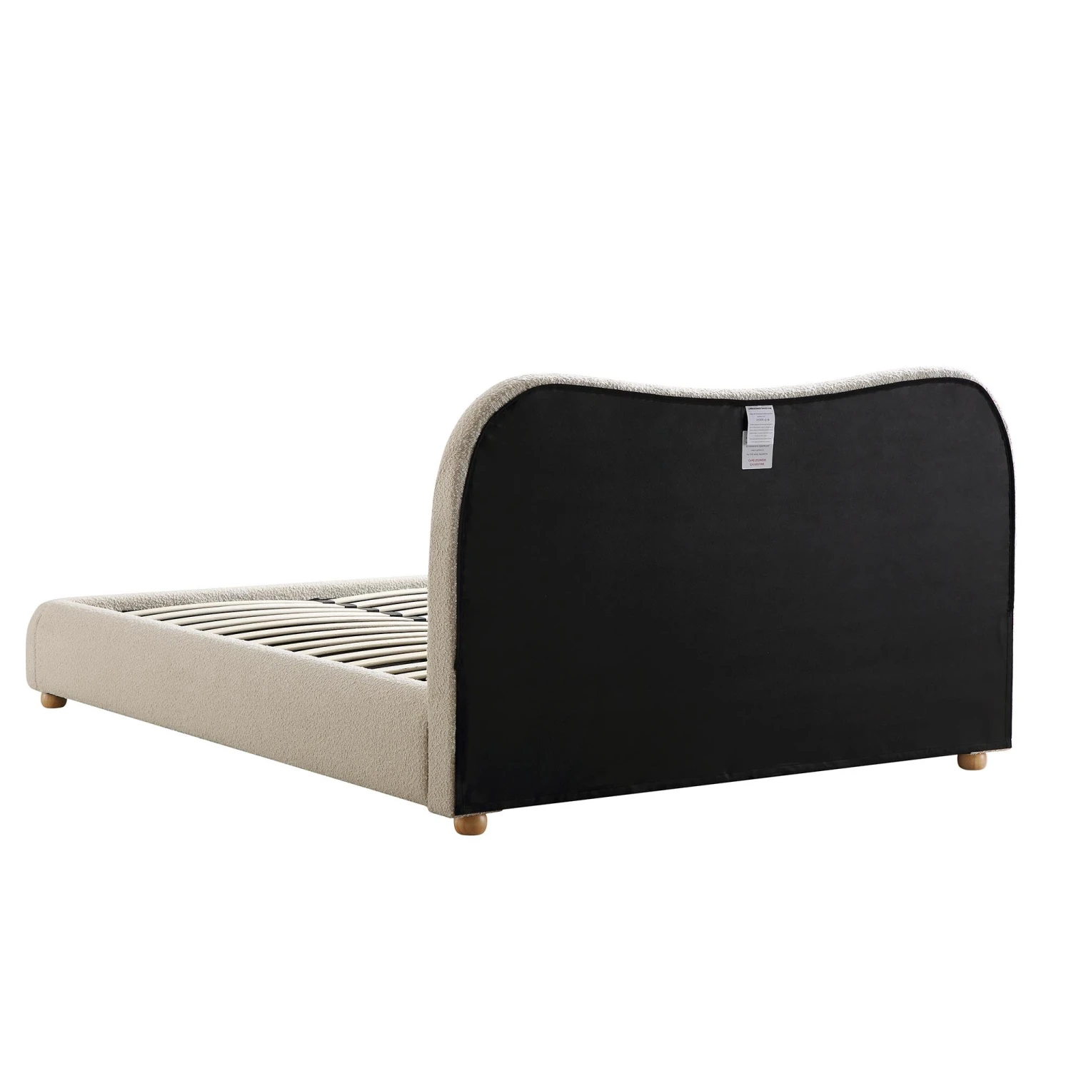 Egerie Curved Headboard Beige Boucle Ottoman Storage Bed 9 Egerie Curved Headboard Beige Boucle Ottoman Storage Bed - Image 9