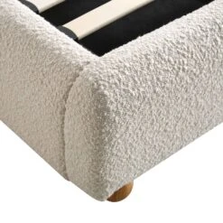 Egerie Curved Headboard Beige Boucle Ottoman Storage Bed 27 Egerie Curved Headboard Beige Boucle Ottoman Storage Bed -Best Furniture Shop JAH 011 BEIGE BOUCLE detail2
