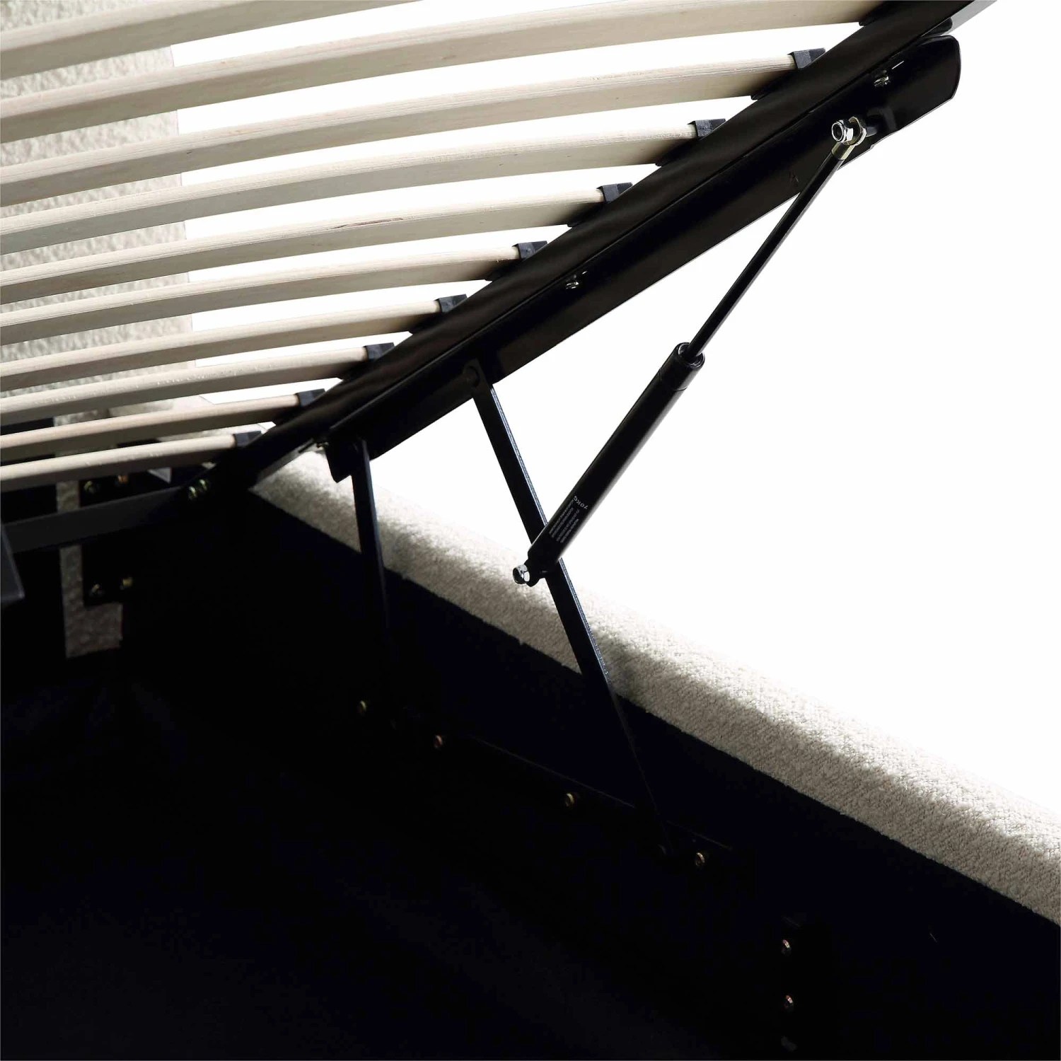 Egerie Curved Headboard Beige Boucle Ottoman Storage Bed 11 Egerie Curved Headboard Beige Boucle Ottoman Storage Bed - Image 11