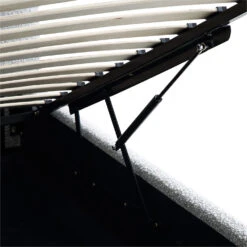 Egerie Curved Headboard Mist Grey Boucle Ottoman Storage Bed -Best Furniture Shop JAH 011 GREY BOUCLE detail5