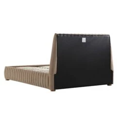 Helia Pleated Ottoman Storage Bed, Taupe Velvet -Best Furniture Shop JAH 012 MINK VEL WB6
