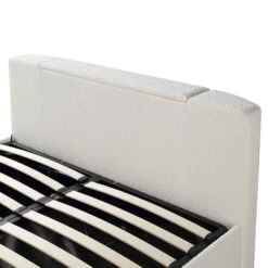Wilton White Boucle Ottoman TV Bed -Best Furniture Shop JAH 015 ECRU BOU detail4
