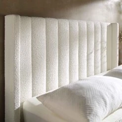 Wilton White Boucle Ottoman TV Bed -Best Furniture Shop JAH 015 ECRU BOU scene4