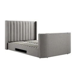 Wilton Grey Fabric Ottoman TV Bed -Best Furniture Shop JAH 015 GREY FAB WB2