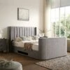 Wilton Grey Fabric Ottoman TV Bed