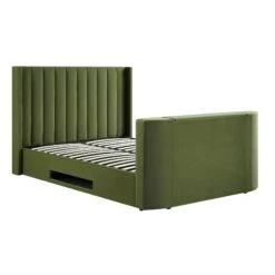 Wilton Moss Green Velvet Ottoman TV Bed -Best Furniture Shop JAH 015 MOSS VEL WB2
